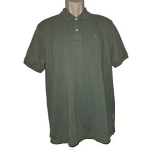 Scotch and Soda Amsterdam Mens L Sage Green Polo Shirt Embroided Logo Preppy